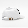 Cappello da baseball in cotone con patch rettangolare in velcro per sublimazione - bianco