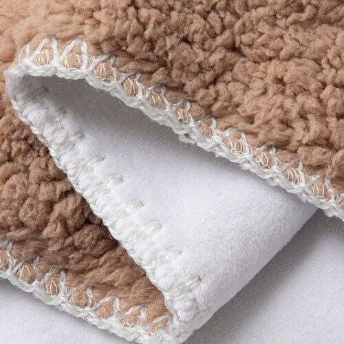 Coperta Minky con fodera Sherpa per sublimazione - kaki