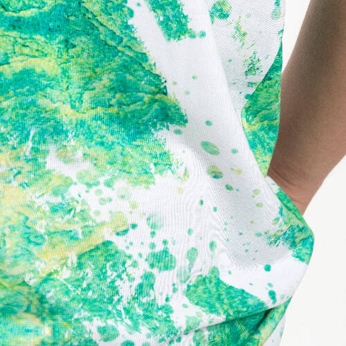 T-shirt Cotton-Like Bleached Leopard Summer Green per sublimazione