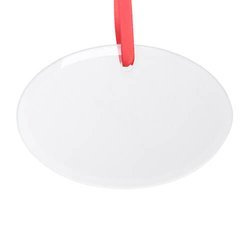 Ciondolo albero di Natale in vetro per sublimazione - ovale