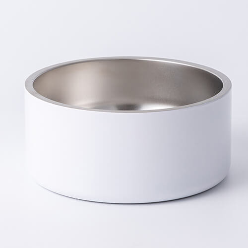 Ciotola per cani in acciaio inossidabile 960 ml per sublimazione - bianca
