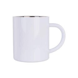 Tazza in acciaio inox Sublimazione Termostampa - bianco
