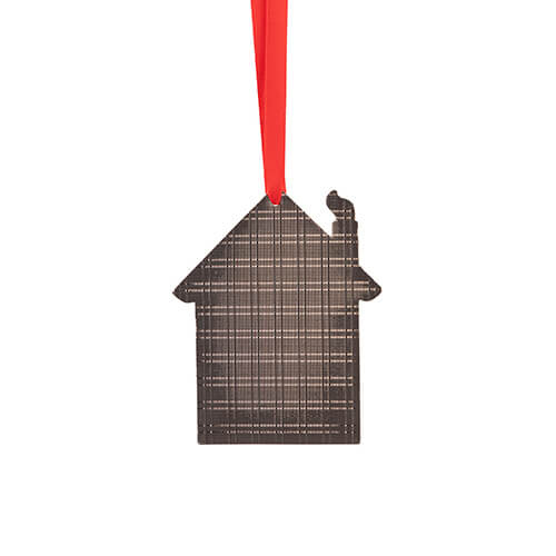 Ciondolo albero di Natale in metallo per sublimazione - chalet