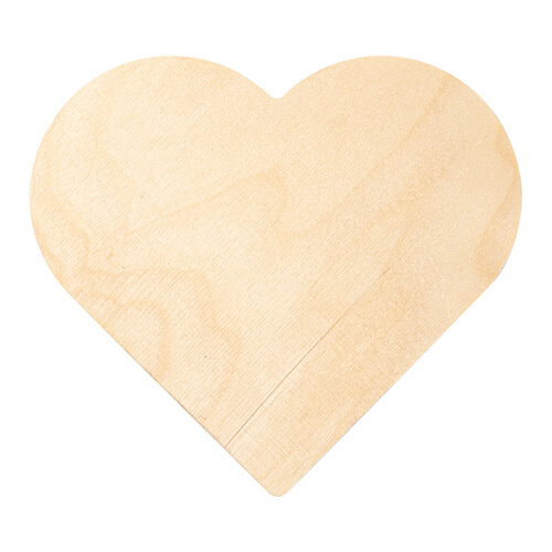 Cornice per foto - cuore in compensato per sublimazione - 15,2 x 15,2 cm