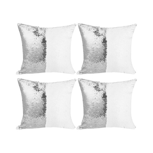 Set di 4 federe con paillettes 40 x 40 cm da stampare
