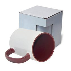 Tazza MAX 450 ml FUNNY rosso scuro con la scatola Sublimazione Termostampa