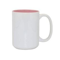 Tazza MAX 450 ml con l'interno rosa Sublimazione