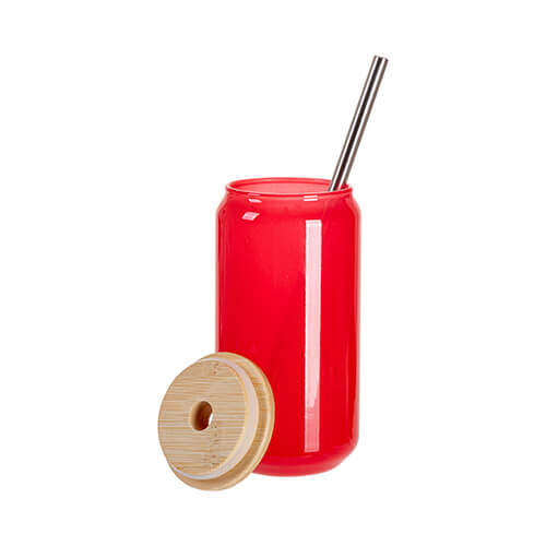 Vetro da 550 ml che cambia colore se esposto al calore per sublimazione - Rosso