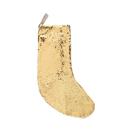 Calza di Natale con paillettes per sublimazione - oro