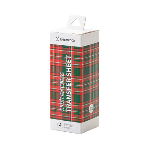 Foglio trasferibile Xmas Plaid 1 30,5 x 11,4 cm - 4 pz.