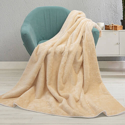 Coperta in microfibra e pile artico per sublimazione - kaki