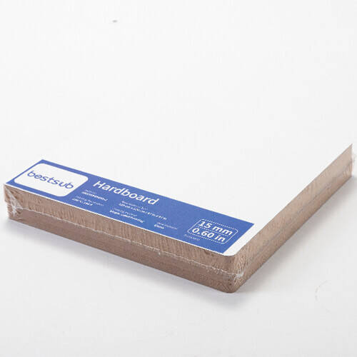 Pannello in fibra per sublimazione 20 x 20 x 1,5 cm - 2 pezzi. - dorso marrone chiaro