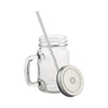 Bicchiere in vetro Mason Jar con cannuccia Stampa Sublimatica 