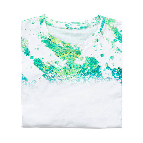 T-shirt Cotton-Like Bleached Leopard Summer Green per sublimazione