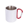 Tazza in metallo 300 ml con moschettone Sublimazione Termostampa - bianco