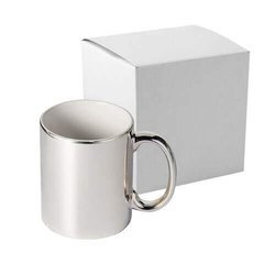 Tazza 330 ml per sublimazione con scatola di cartone - argento