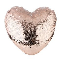 Copricuscino in forma di cuore 39 x 44 cm con paillettes bicolore per  sublimazione – champagne