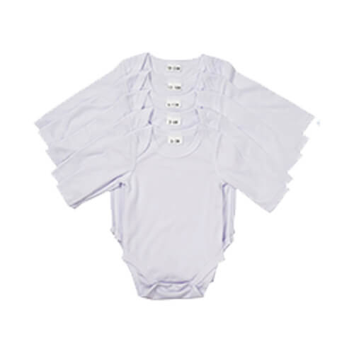 Body bianco per bambini con maniche lunghe per la sublimazione