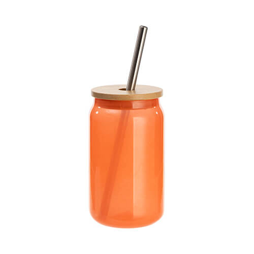 Vetro 400 ml che cambia colore se esposto al calore per sublimazione - Arancia