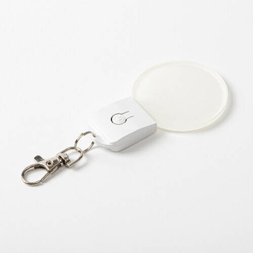 Portachiavi illuminato in acrilico a sublimazione - cerchio