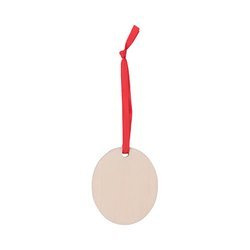 Ciondolo albero di Natale in legno per sublimazione - ovale
