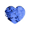 Patch paillettes cuore bicolore da sublimare - colore blu 12 x 10,5 cm