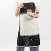 Grembiule in lino Bleached Starry Black per sublimazione