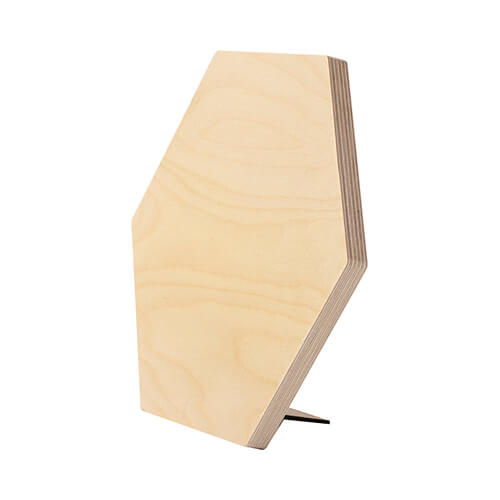 Cornice fotografica esagonale in compensato per sublimazione - 30,5 x 25,4 cm