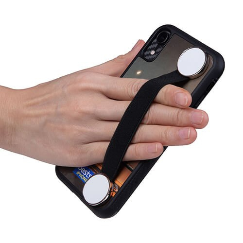 Porta smartphone in gomma per sublimazione - nero