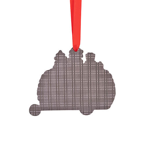 Ciondolo albero di Natale in metallo per sublimazione - campeggio