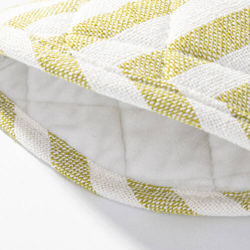 Guanto da forno termoisolante per sublimazione - crema con strisce verde chiaro