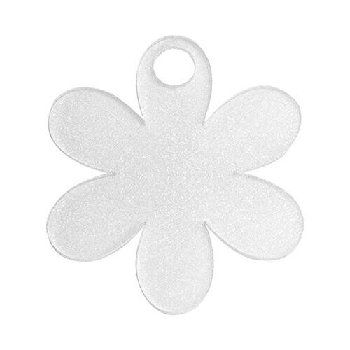 Targhetta in acrilico per tazza da 1200 ml con glitter a sublimazione - fiore