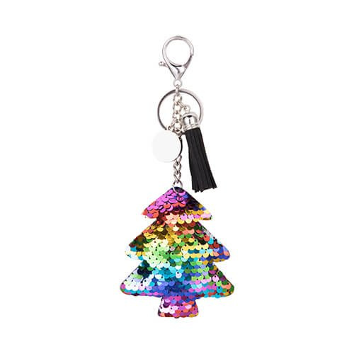 Portachiavi sublimazione - albero di Natale colorato