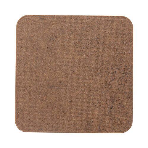 Sottobicchiere per tazza in fibra di legno per sublimazione - 9,5 x 9,5 cm