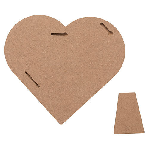 Cornice per foto - cuore in MDF per sublimazione - 25,4 x 25,4 cm