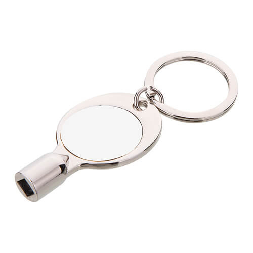 Portachiavi con chiave quadrata per sublimazione - ruota