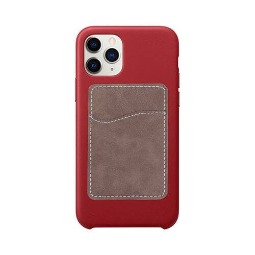 Porta carte di credito in pelle per smartphone a sublimazione - grigio