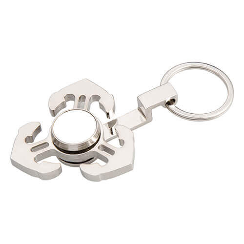 Portachiavi in metallo - spinner per sublimazione - Anchor