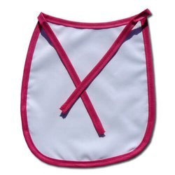 Bavaglino per bambini Permium con bordo rosa per sublimazione di trasferimento termico