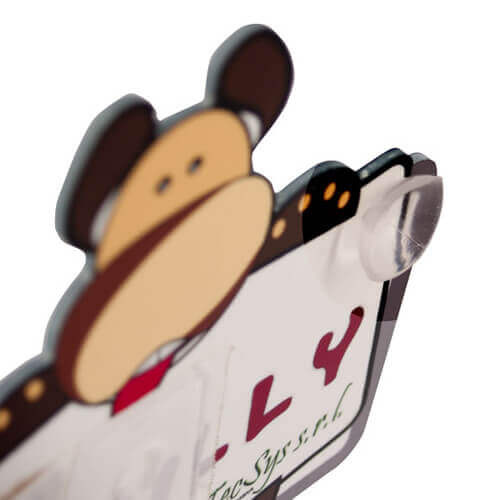 Targhetta in plastica con ventose - cane - per sublimazione