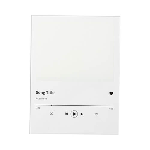 Cornice in vetro per sublimazione - 15 x 20 cm - Musica