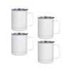 Set di 4 tazze da caffè 300 ml stampabili - bianco iridescente