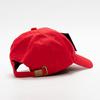 Cappello da baseball in cotone con patch rettangolare in velcro per la sublimazione - rosso