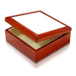 Cofanetto in legno con piastrella in ceramica 15 x 15 cm - Stampa sublimatica a trasferimento termico