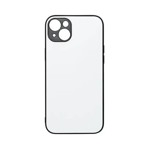 Custodia in gomma nera per iPhone 14 Plus per sublimazione