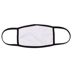 Una piccola maschera per viso per sublimazione con bordo nero