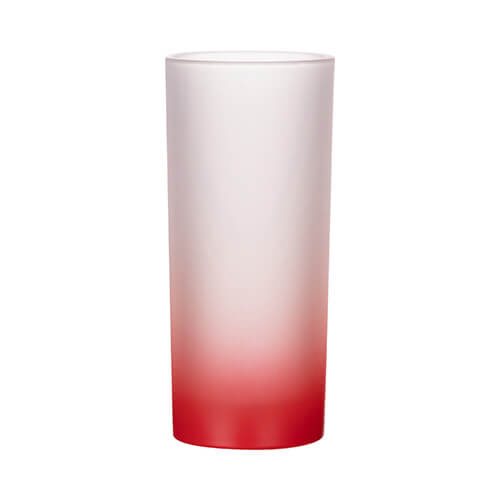 Vetro smerigliato da 200 ml con manico rosso per sublimazione
