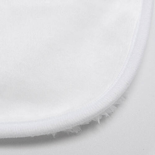 Coperta in microfibra e pile artico con cappuccio 150 x 130 cm per sublimazione - bianca