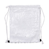 Sacca da portare in spalla 36 x 45 cm con paillettes per la sublimazione - bianca