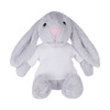 Coniglio di peluche 22 cm con maglietta per stampa a sublimazione - grigio chiaro